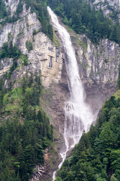 Oltschibachfall waterfall near Meiringer in Switzerland.