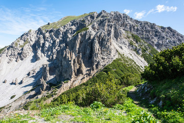 Mountainous landscape near Malbun village of Liechtenstein.