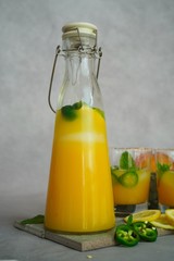 Spicy Mango Margarita, selective focus