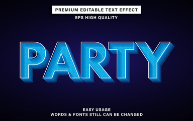 party text effect