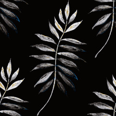 Modèle sans couture abstrait moderne avec des feuilles tropicales aquarelles pour le design textile. Fond d& 39 été lumineux rétro. Illustration de feuillage de la jungle. Conception botanique de maillots de bain. Imprimé exotique vintage.