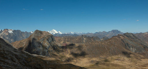 Fototapeta na wymiar Huascarán National Park Peru Mataraju mountains Yungay Cordillera Blanca