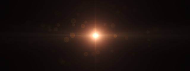 Naklejka premium Abstract Natural Sun flare on the black background, flare light transition, effects sunlight, lens flare