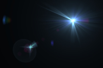 Abstract Natural Sun flare on the black background, flare light transition, effects sunlight, lens flare