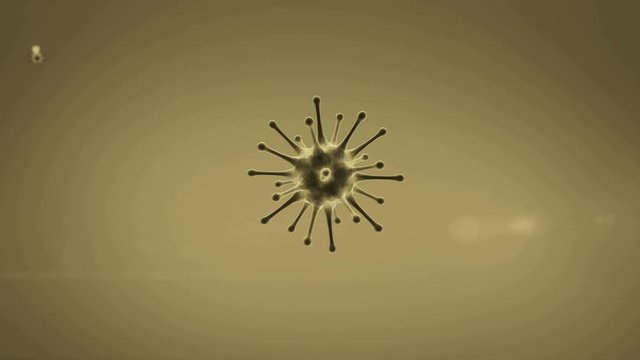 Coronavirus on the background, inside human body, Medical video background animation
