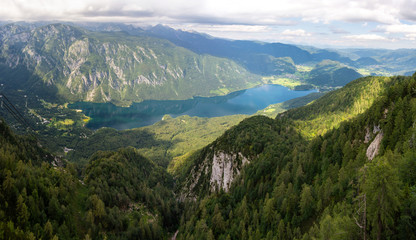 Obraz premium Lake Bohinj in Slovenia.
