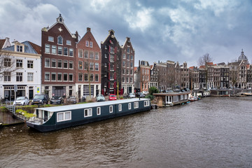Inner City Canal sights, Amsterdam, North Holland, Netherlands
