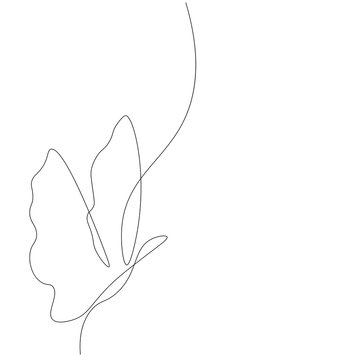 recommend clip art: Butterfly fly, line drawing design vector illustration