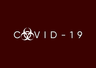 Coronavirus biohazard logo covid-19