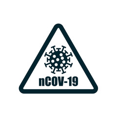 nCOV-19 biohazard danger sign illustration