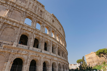 Details of the ruins of the Roman forum in Rome
