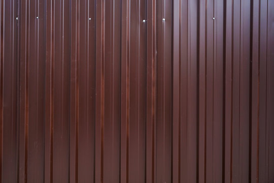 Brown corrugated roofing sheet as background