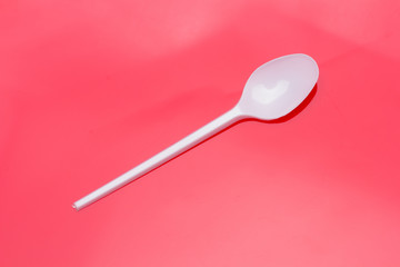 white and plastic food cutlery