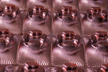 Abstract background of geometric volumetric shapes.
