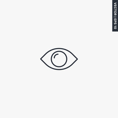 Eye, linear style sign for mobile concept and web design