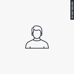 Man, linear style sign for mobile concept and web design