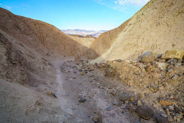 hikink the golden canyon - gower gulch circuit in death valley, california, usa