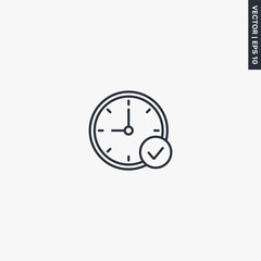 Watch type selection, linear style sign for mobile concept and web design