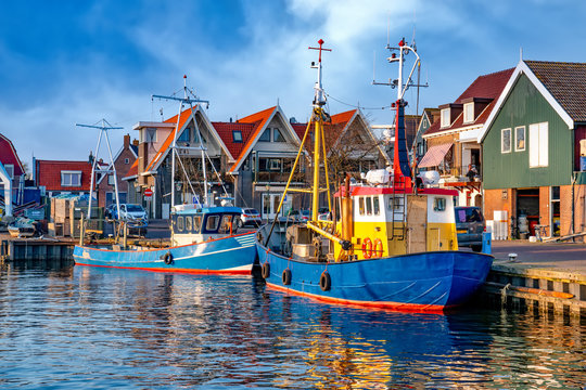 Urk, Hafenszene, Holland