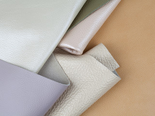 Natural leather textures samples