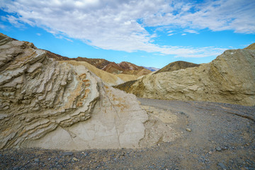 hikink the golden canyon - gower gulch circuit in death valley, california, usa