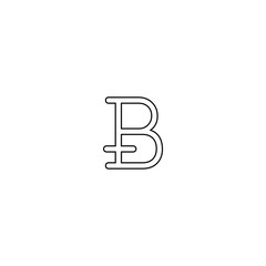 Bitcoin icon. Crypto currency symbol. Logo design element.
