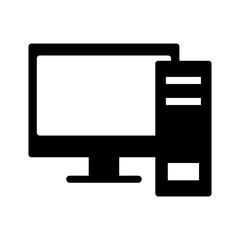 desktop computer icon vector template