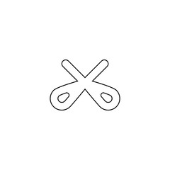 Scissors icon. Barber Equipment symbol. Logo design element