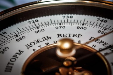 barometer on white background
