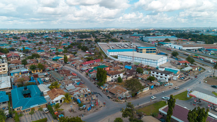 aerial view of the temeke area in Dar es Salaam