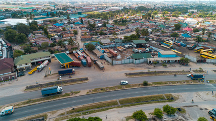 aerial view of the temeke area in Dar es Salaam