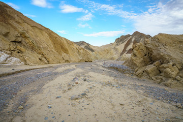 hikink the golden canyon - gower gulch circuit in death valley, california, usa