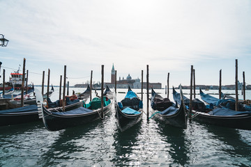 Gondeln in Venedig Italien