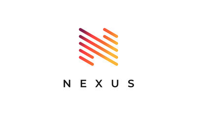Fototapeta Nexus N Logo Simple Modern Letter N Design obraz