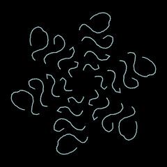 Koncepcja na czarnym tle © Bernadeta