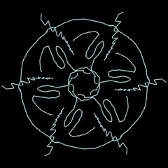 Deseń na czarnym tle © Bernadeta