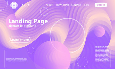 Landing page. Geometric background. Vector