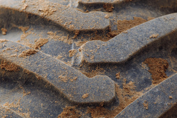 Close up of a tractor tire, Front end loader