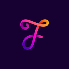 Number seven neon light logo.