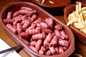 delicious savory snacks sausage