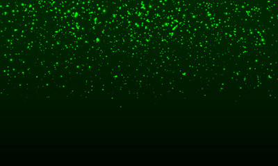 Green magic lights. Glowing sparkles. Vector