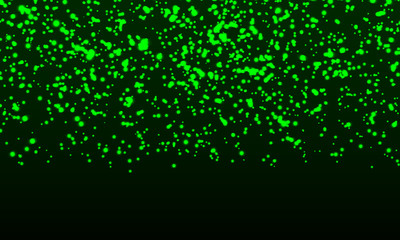 Green magic lights. Glowing sparkles. Vector