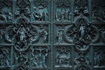 detail of cathedral Duomo in Milan, Italy