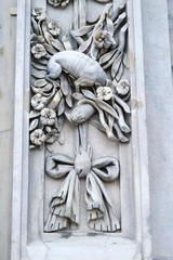 detail of cathedral Duomo in Milan, Italy