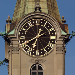 Clock of Heiliggeist Church in Bern, Switzerland
