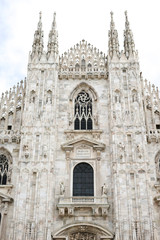 Fototapeta premium detail of cathedral Duomo in Milan, Italy