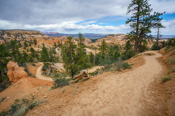 hiking the fairyland loop trail in bryce canyon national park, utah, usa