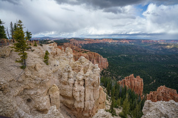 rainbow point in bryce canyon national park in utah in the usa
