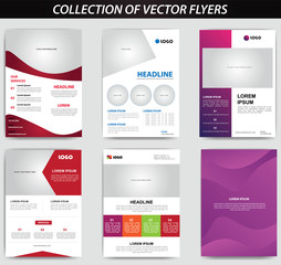 collection of flyers, mega pack brochure design template