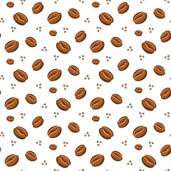  coffee beans seamless pattern